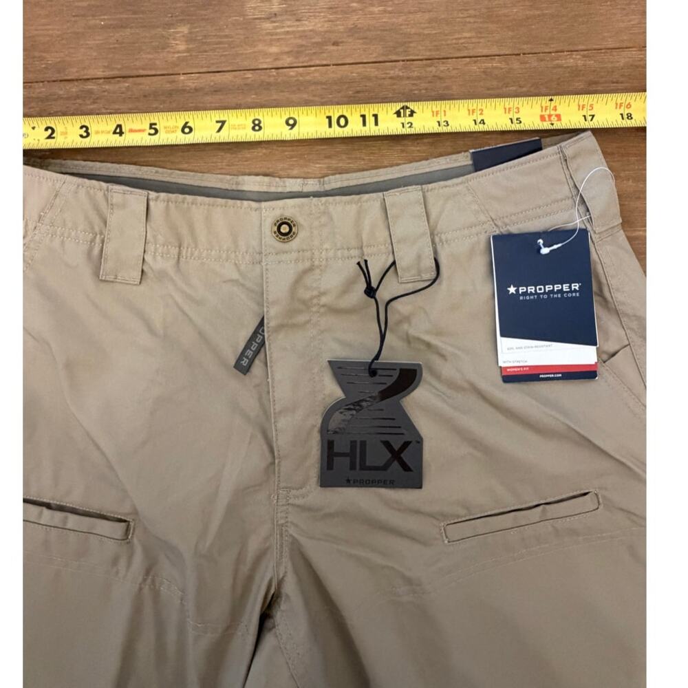 Propper HLX Women’s Khaki Tactical Pants Stretch Stain Resistant Cargo Utility